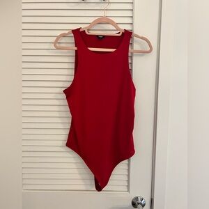 Express Body Contour Sleeveless High Neck Thong Bodysuit M